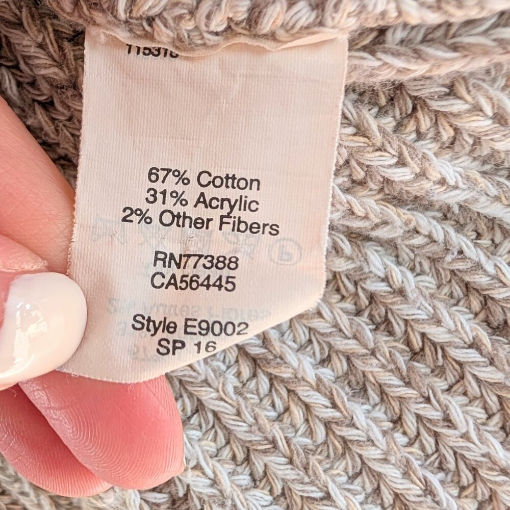 Madewell Sleeveless Sweater Oatmeal Chunky Preppy Modern Minimalist Womens S - Picture 9 of 12